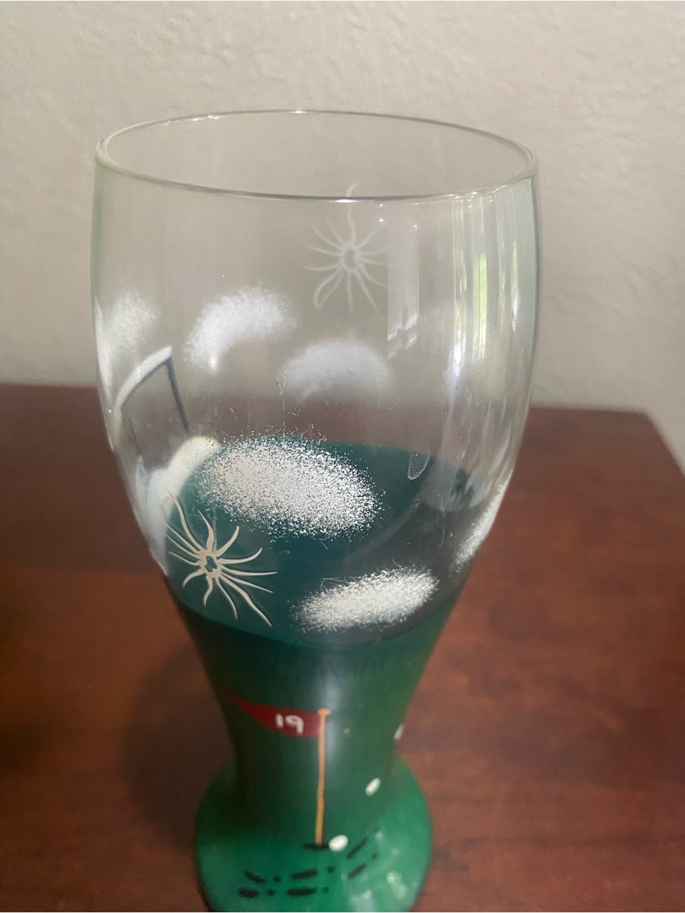 Lolita, Hand-Painted 19th Hole, Golf Cart Pilsner Glass - Picture 4 of 6